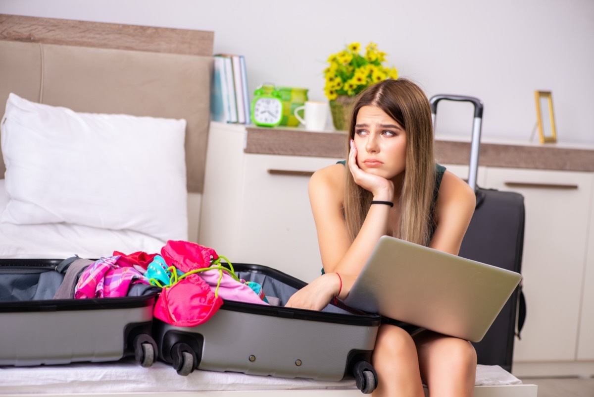 Young woman getting ready for summer vacation