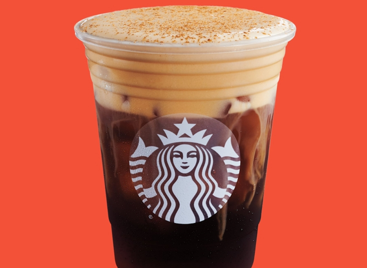 pumpkin cream cold brew from starbucks