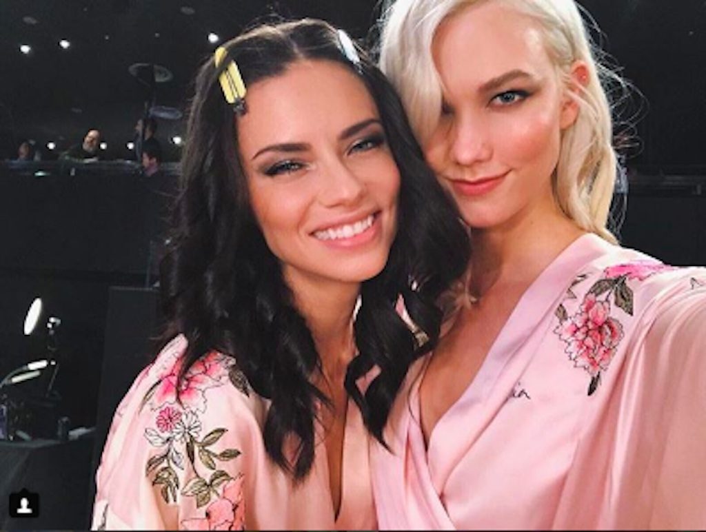 Karlie Kloss/Adriana Lima at the VS Show 2017