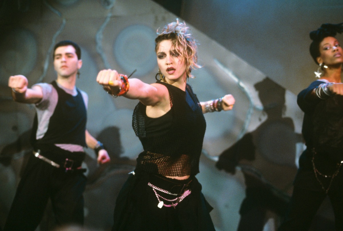 Madonna performing in 1984