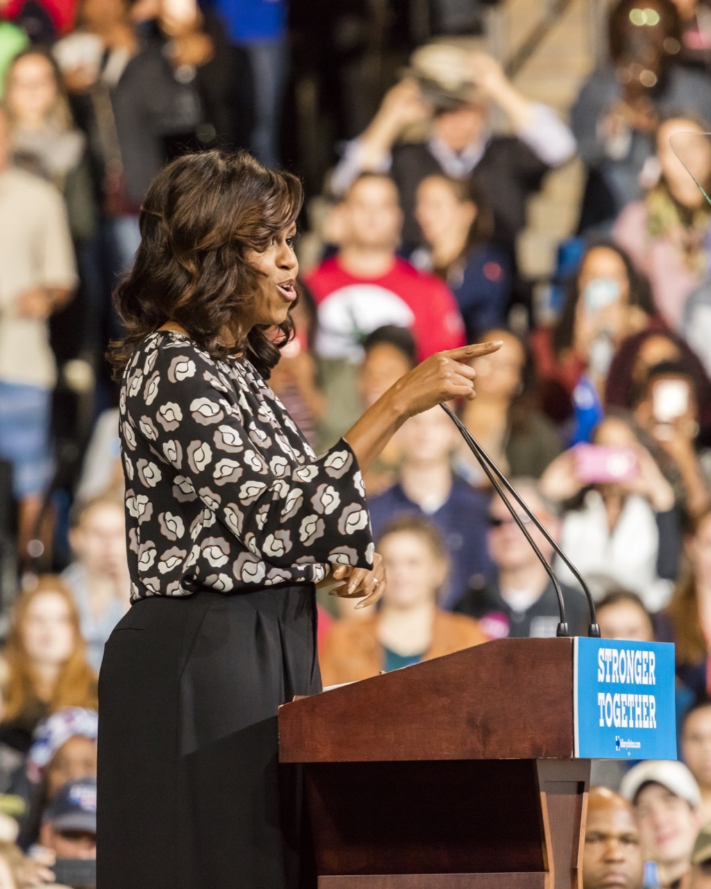 Michelle Obama, who once hugged the queen. 