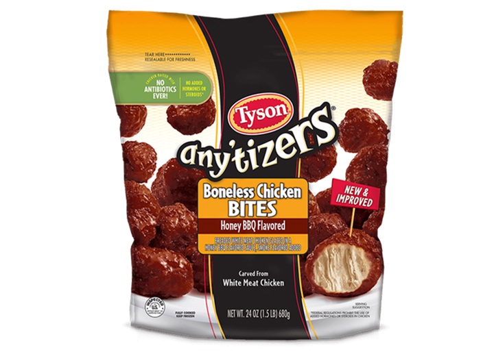 Tyson anytizers bbq chicken bites