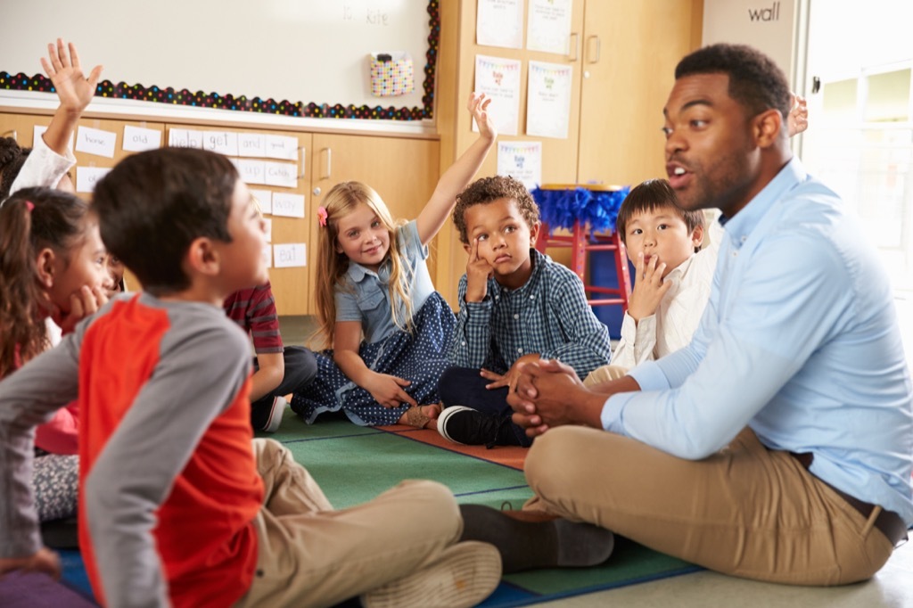 man teaching kid things old-fashioned manners