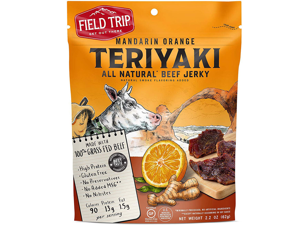 Field trip mandarin orange teriyaki beef jerky - best high protein snacks