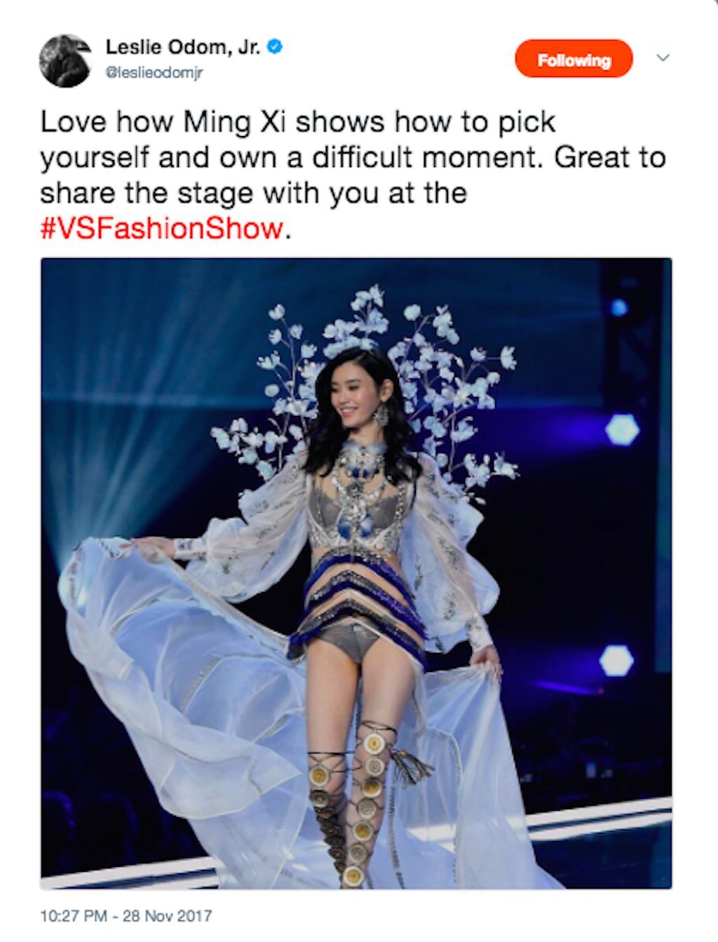 Xing Mi in the Victorias Secret Fashion Show