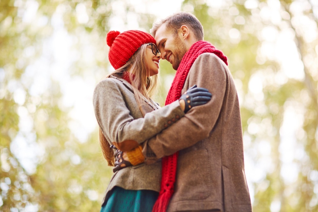 demisexual man hugging woman