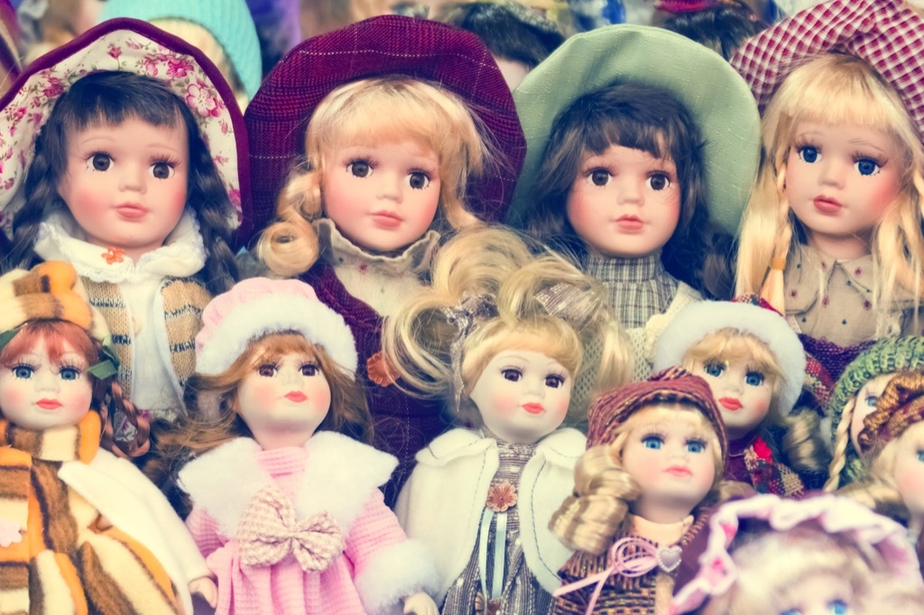 no woman over 40 should have anantique doll collection in her apartment