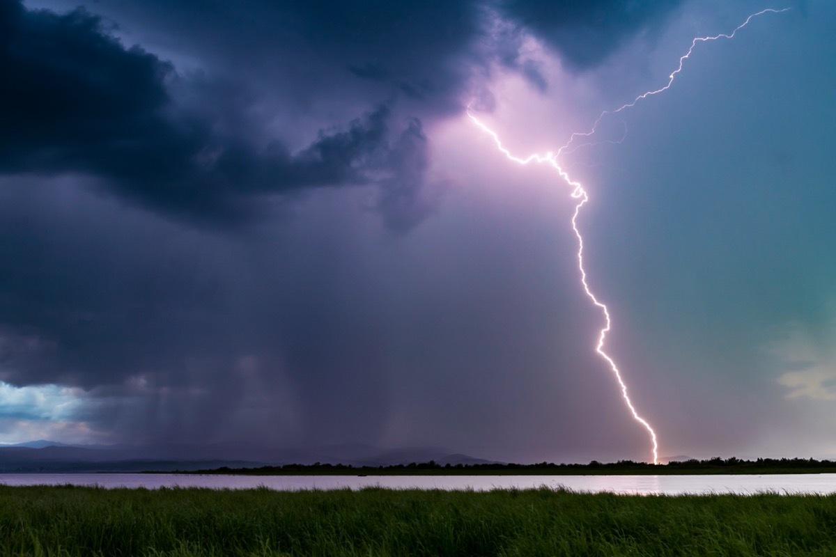 lightning striking ground