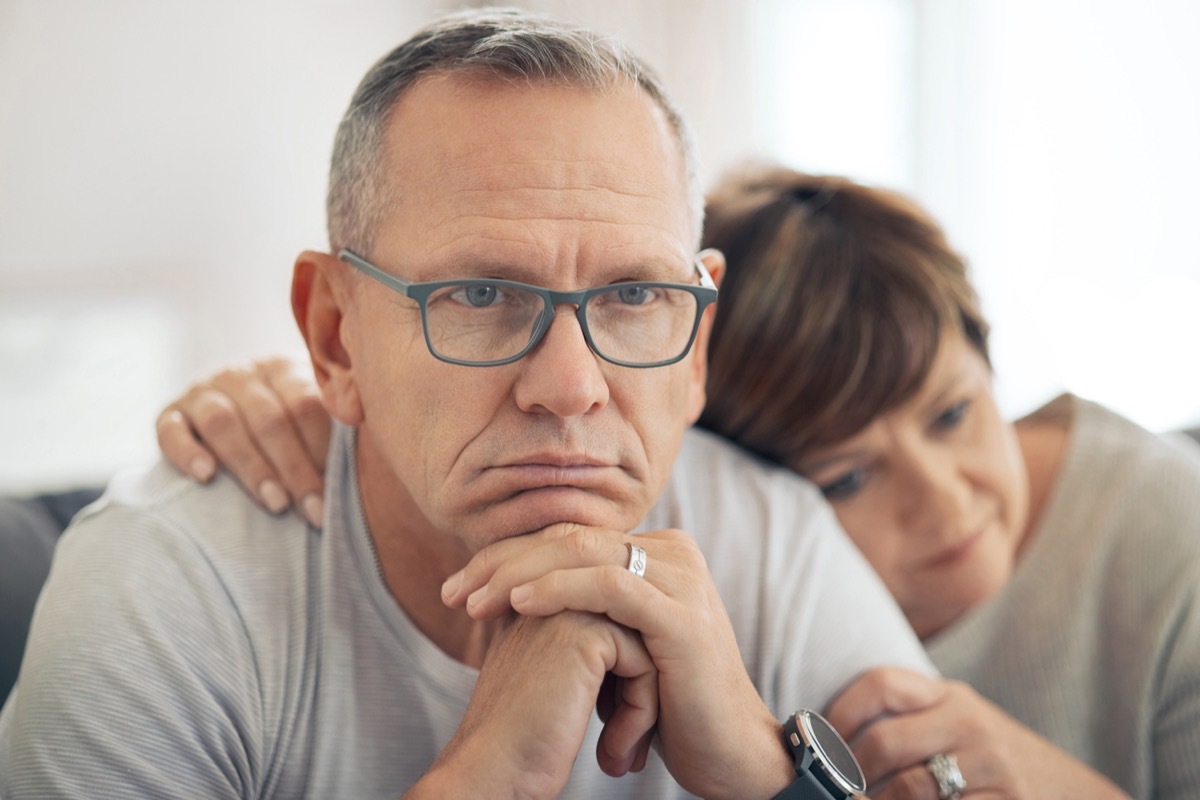 Shot of a mature couple in a fight