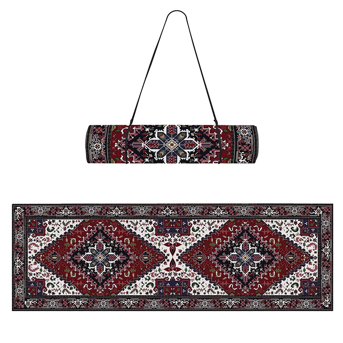 afghan rug inspired yoga mat