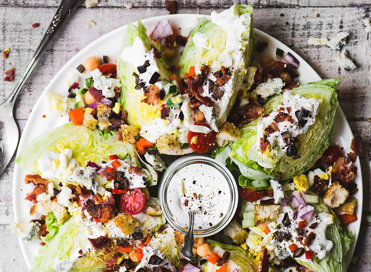 wedge salad on plate