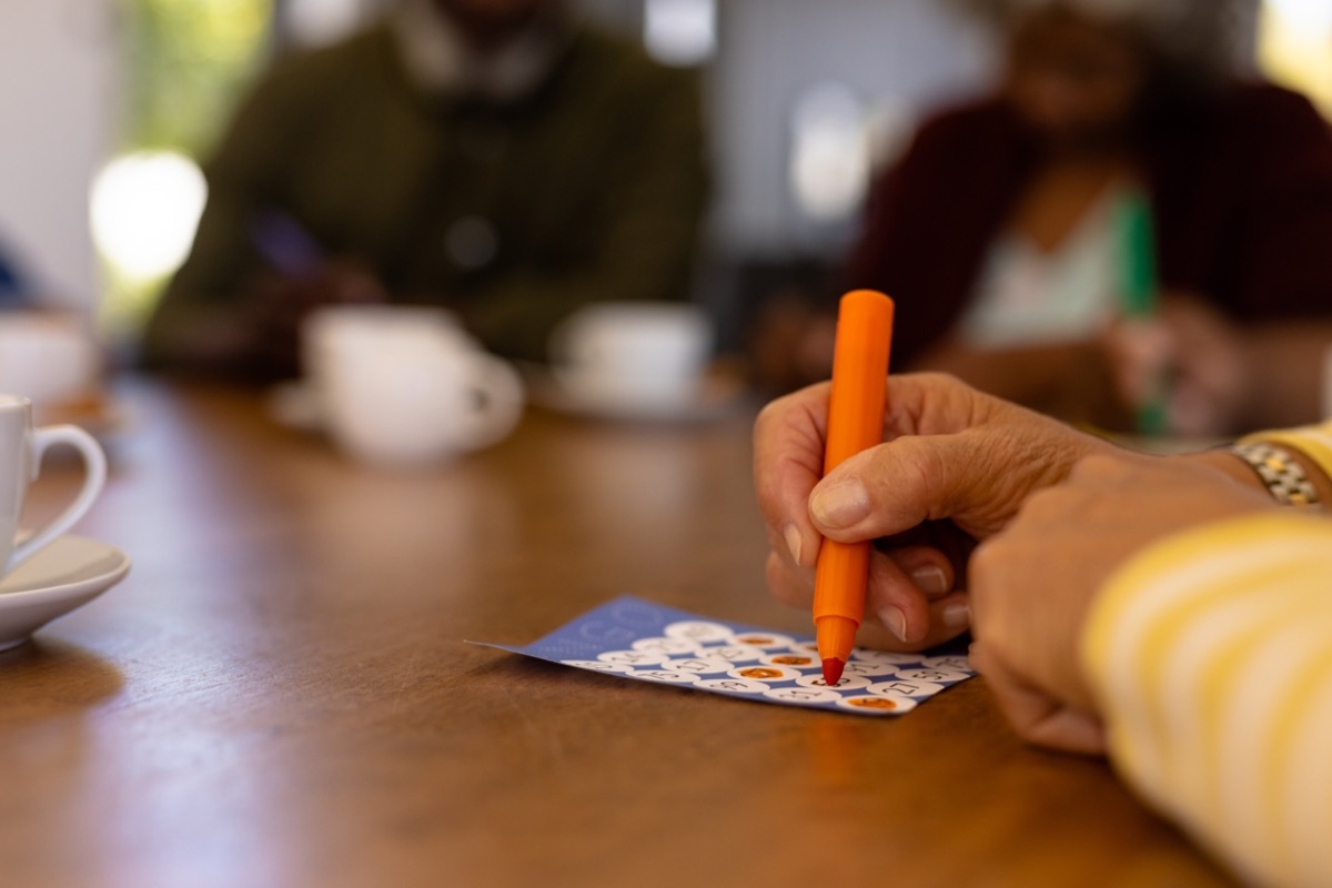 playing bingo