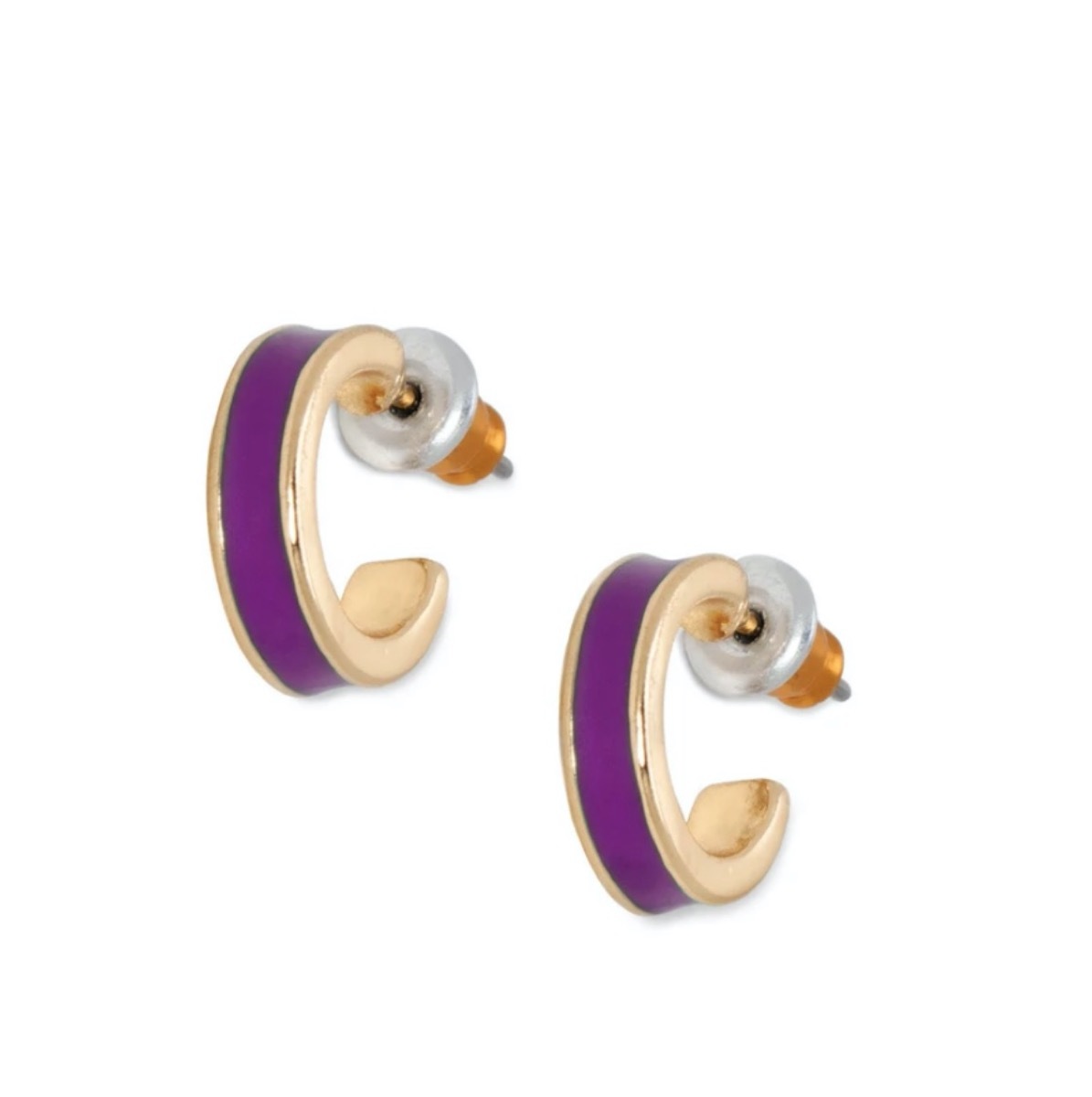 purple enamel hoops