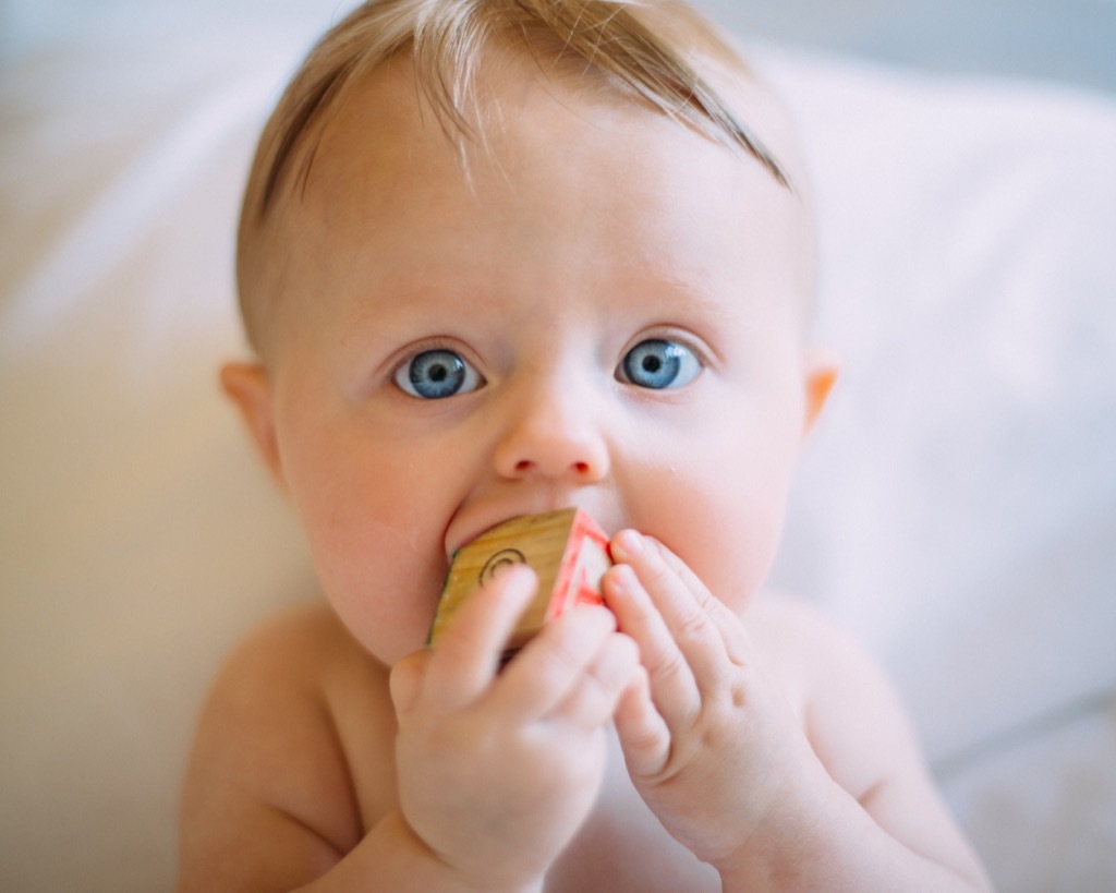 Baby with toy