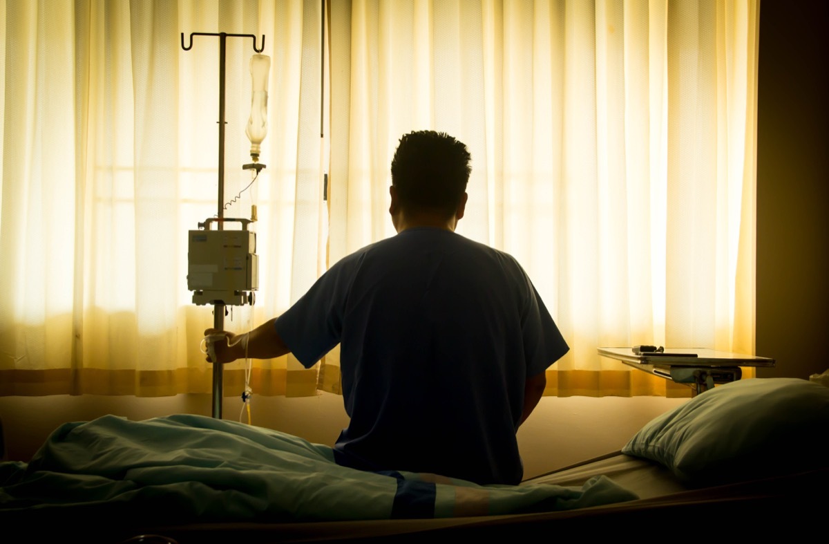 Lonely patient in hospital