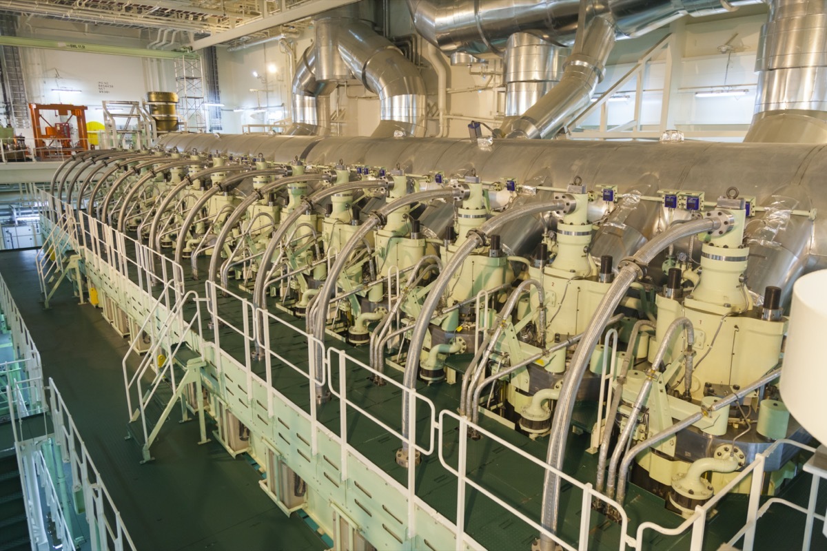 main engine of a big ship