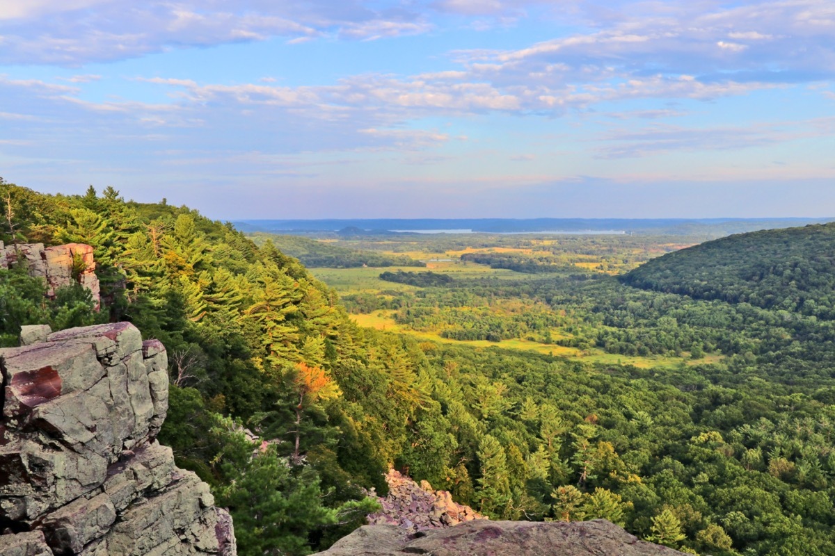 overview of baraboo wilderness Wisconsin