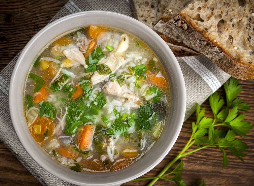 Chicken broth soup