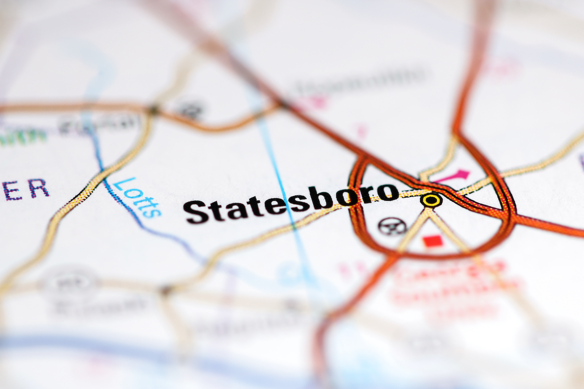 map of statesboro georgia