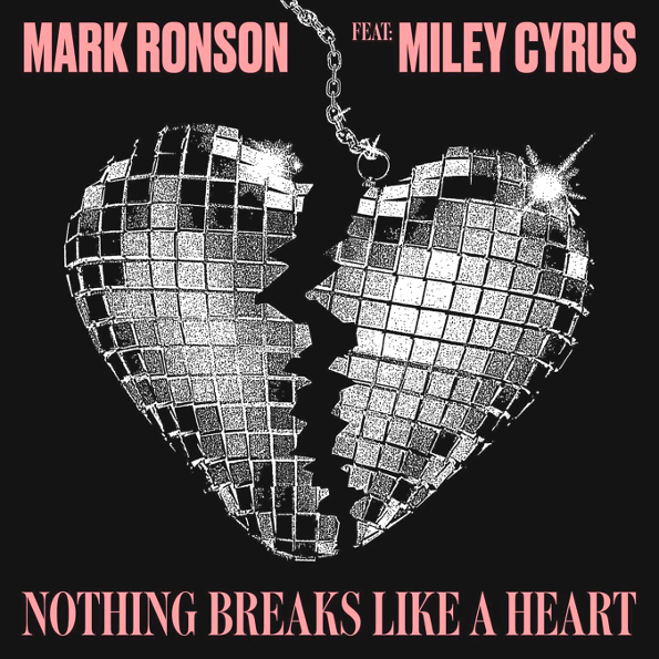 mark ronson and miley cyrus nothing breaks like a heart single cover