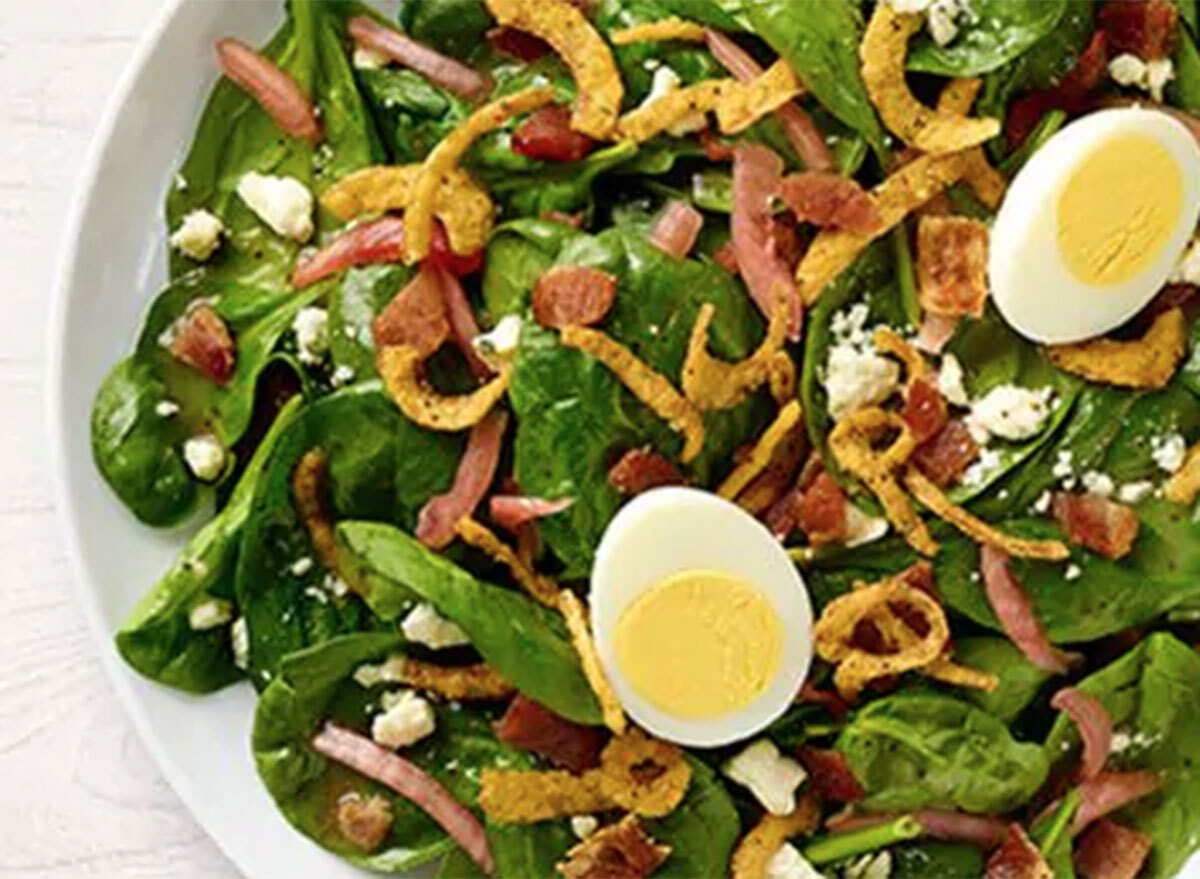 Panera spinach, bacon & poppyseed salad