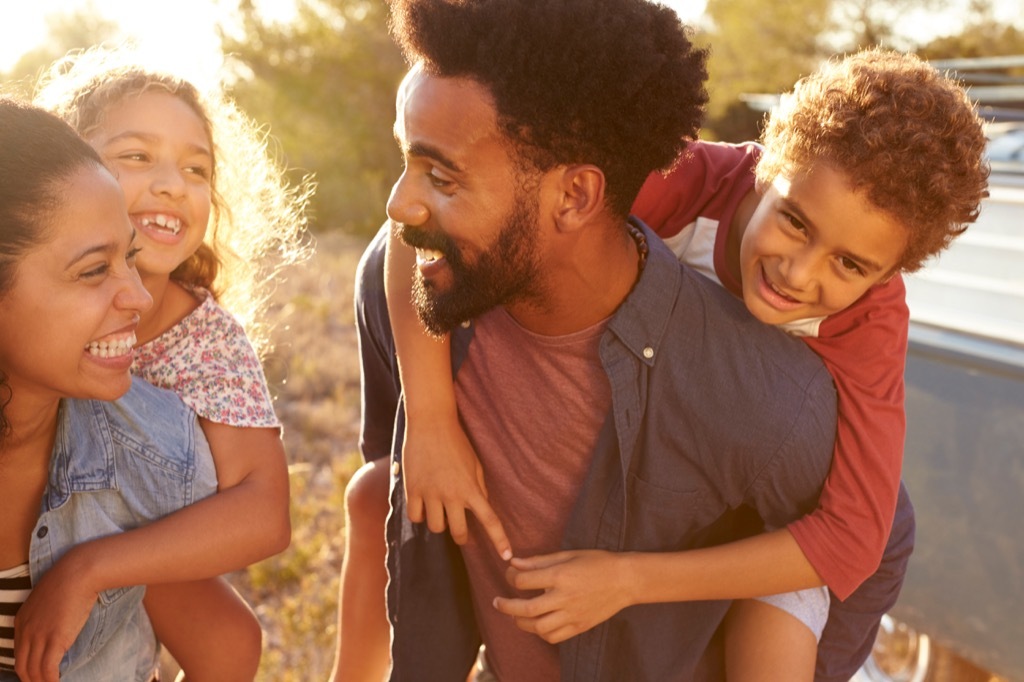 smiling happy family