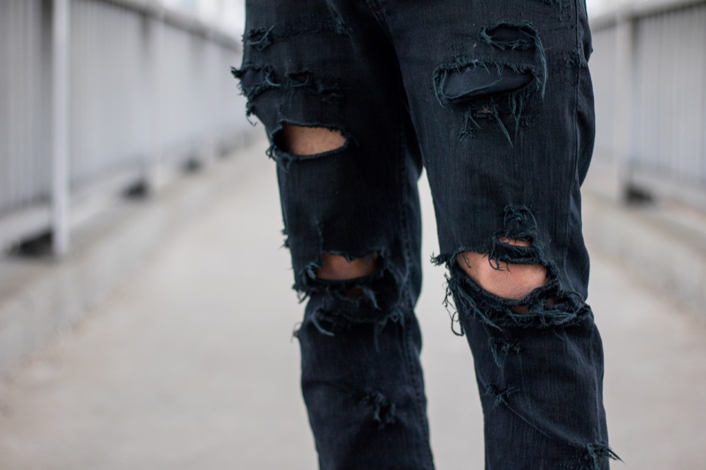 ripped jeans are not appropriate for your 50s