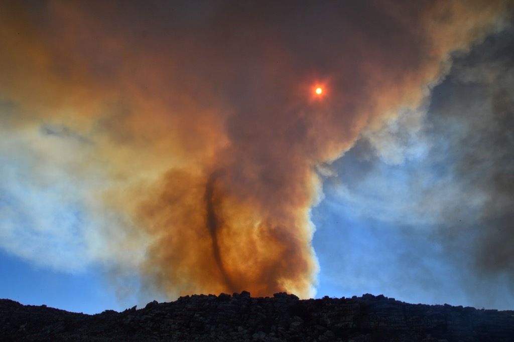 Fire tornado south africa photos of rare events