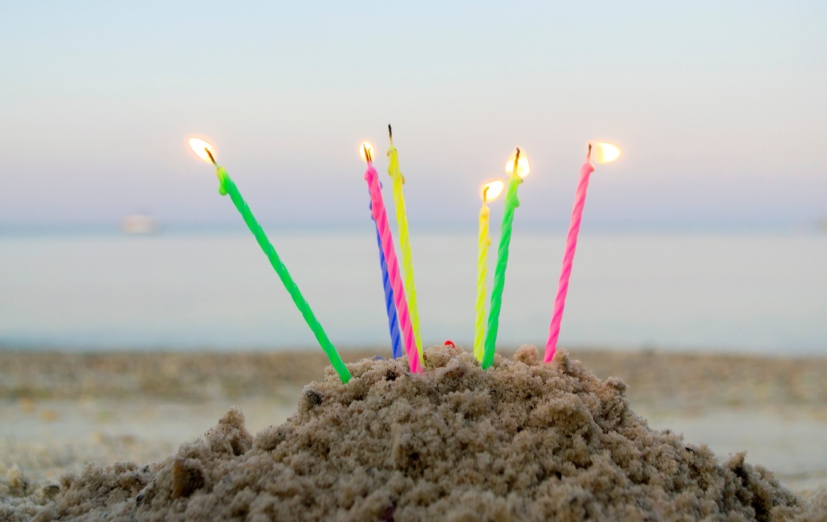 candles in the sand