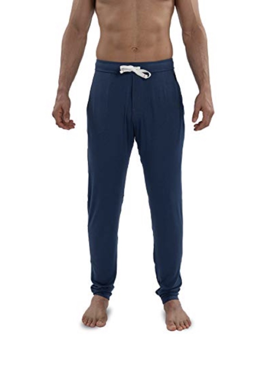 saxx underwear men's snooze lounge pants in navy blue