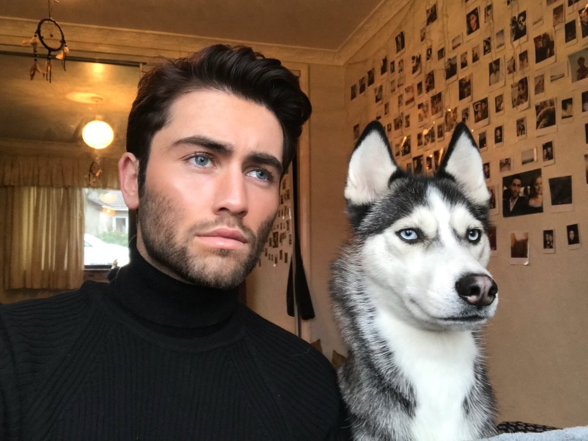 man and husky look the same dogs who look like their owners