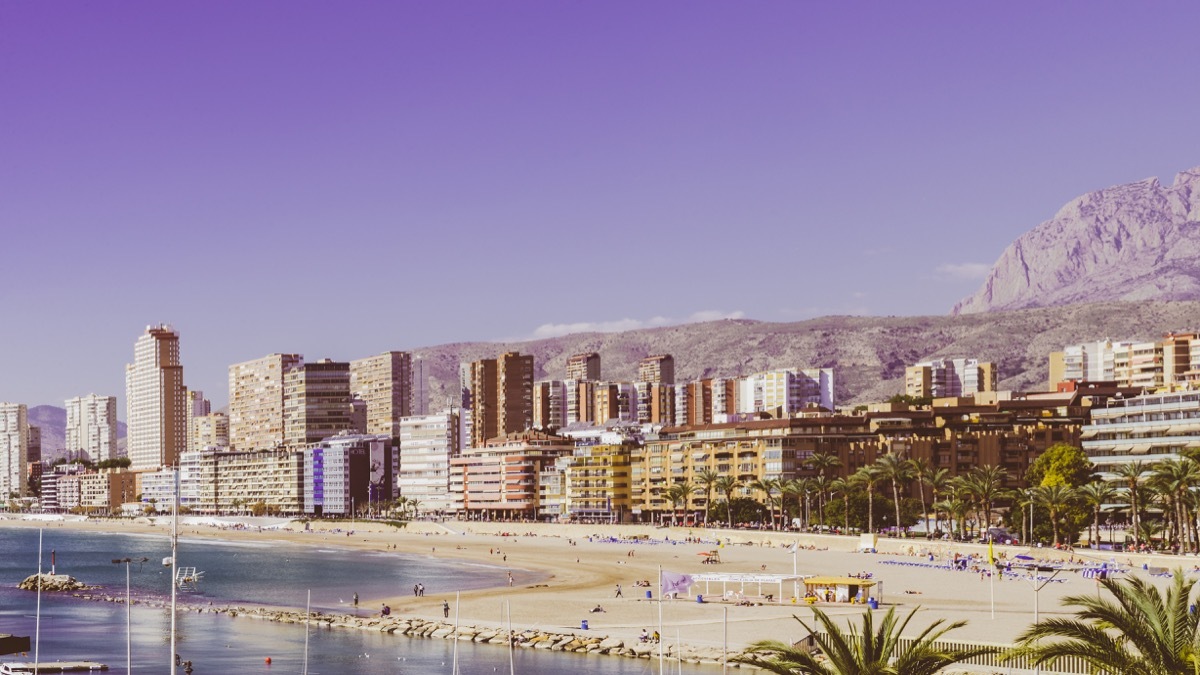 benidorm beach in spain, first bikini reactions