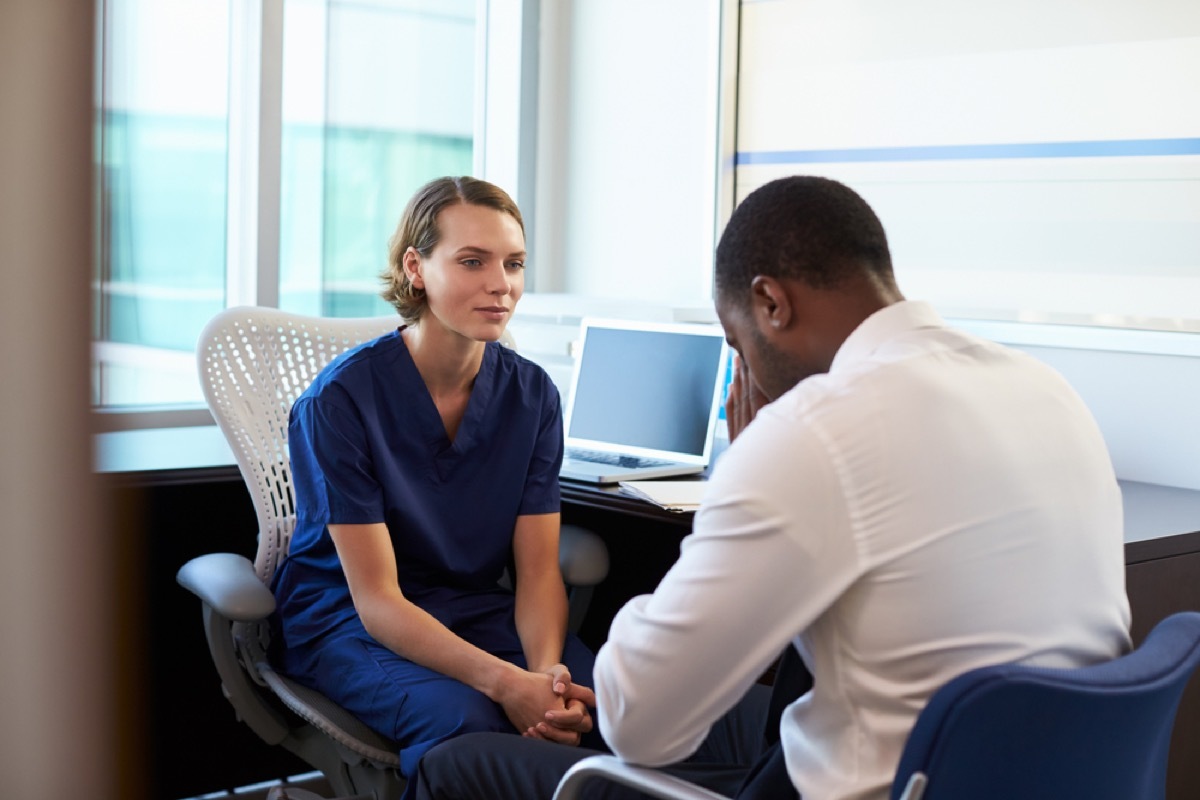 Man gets bad news at doctor