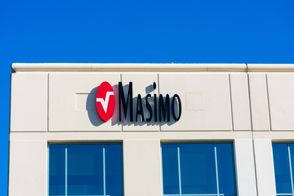 masimo sign and logo at california headquarters