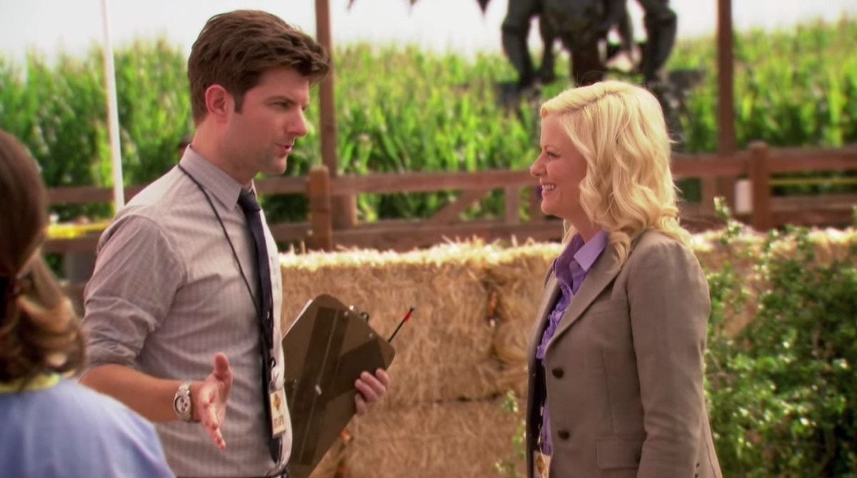 Adam Scott and Amy Poehler in Parks and Recreation