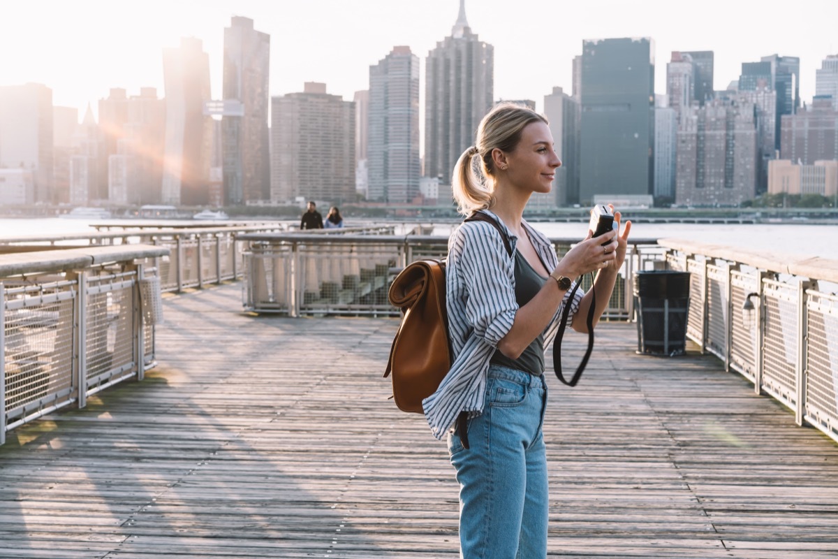 Woman Traveling By Herself