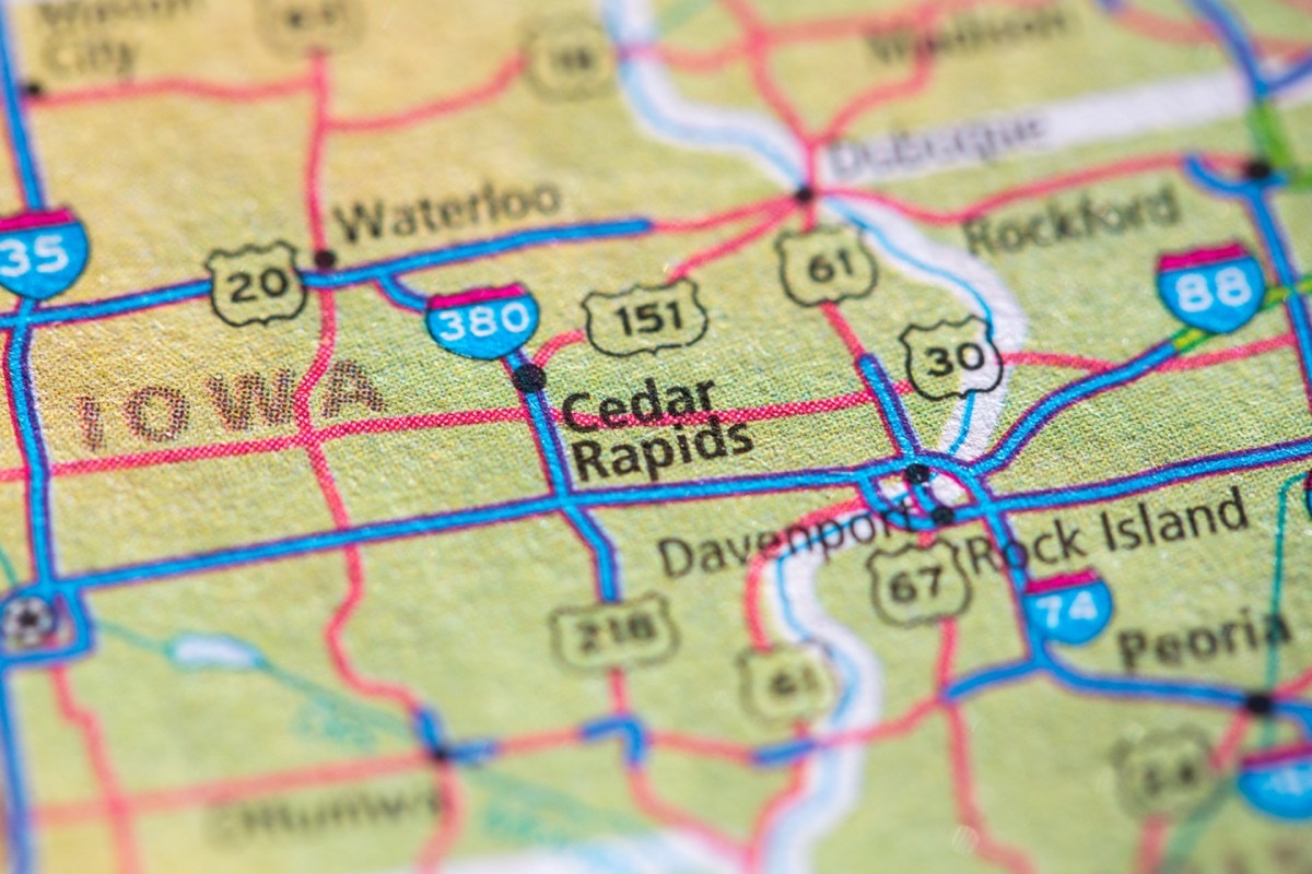 cedar rapids map