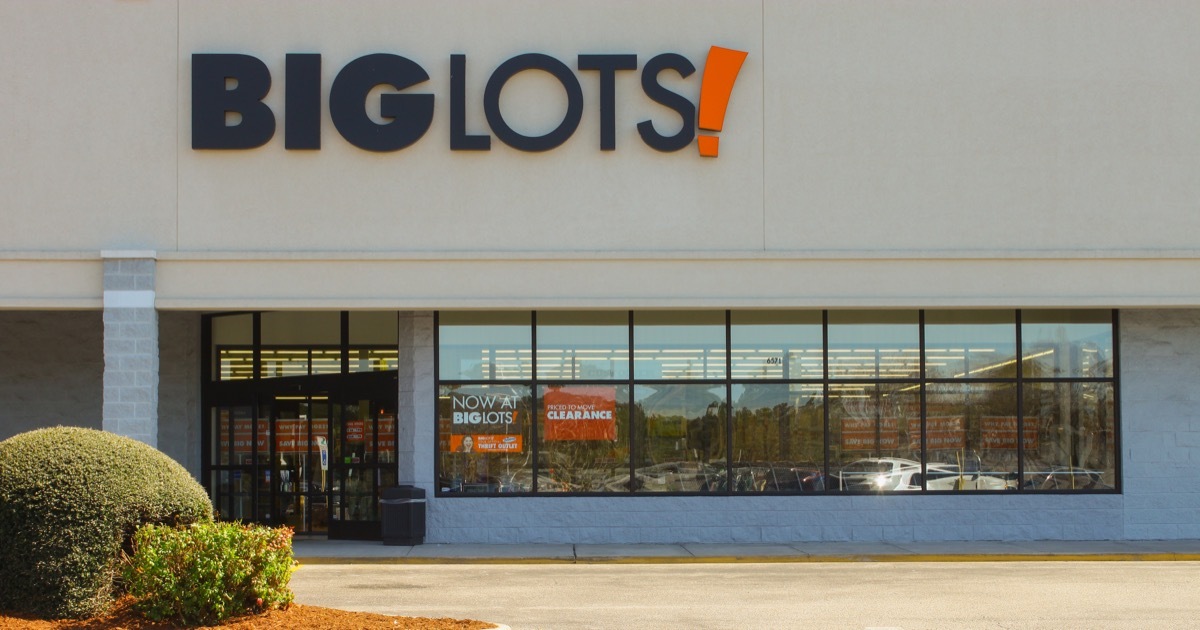 entrance of a Big Lots store in Gloucester, Virginia