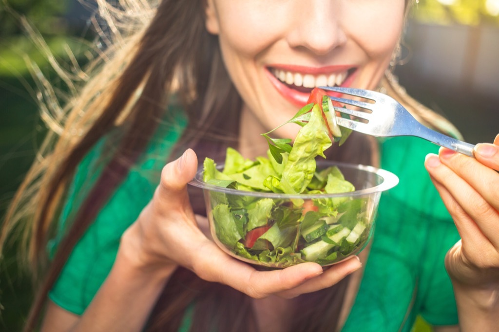 Woman Eating Salad {Spiritual}