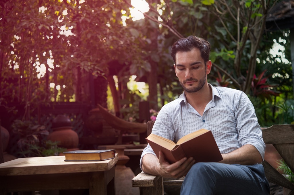 Man Reading Poems