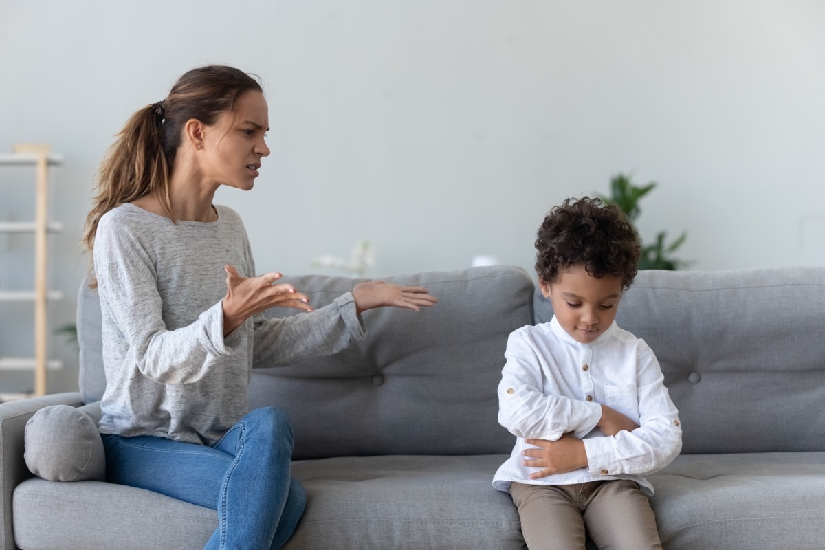 mom yelling at son, middle child