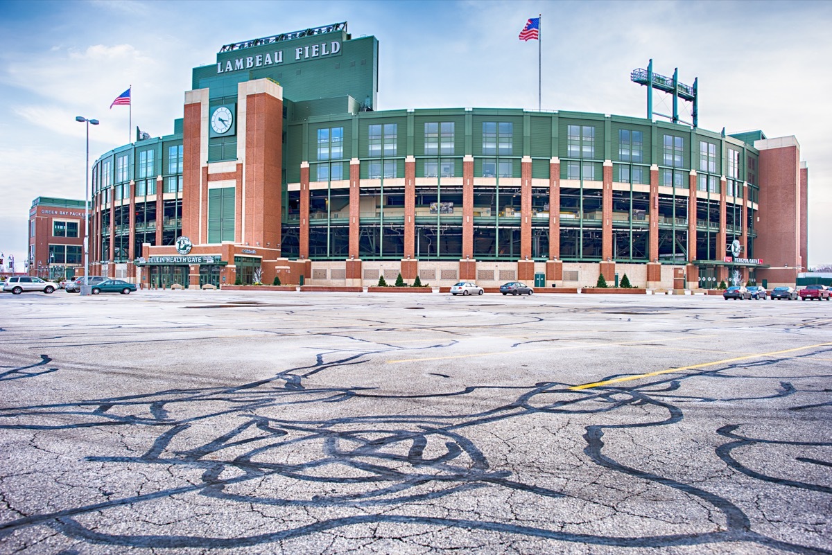 lambeau field, green bay packers stadium, wisconsin, iconic state photos