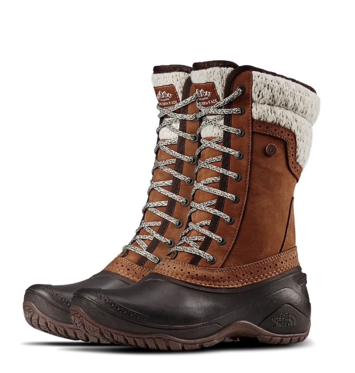 north face brown leather boots