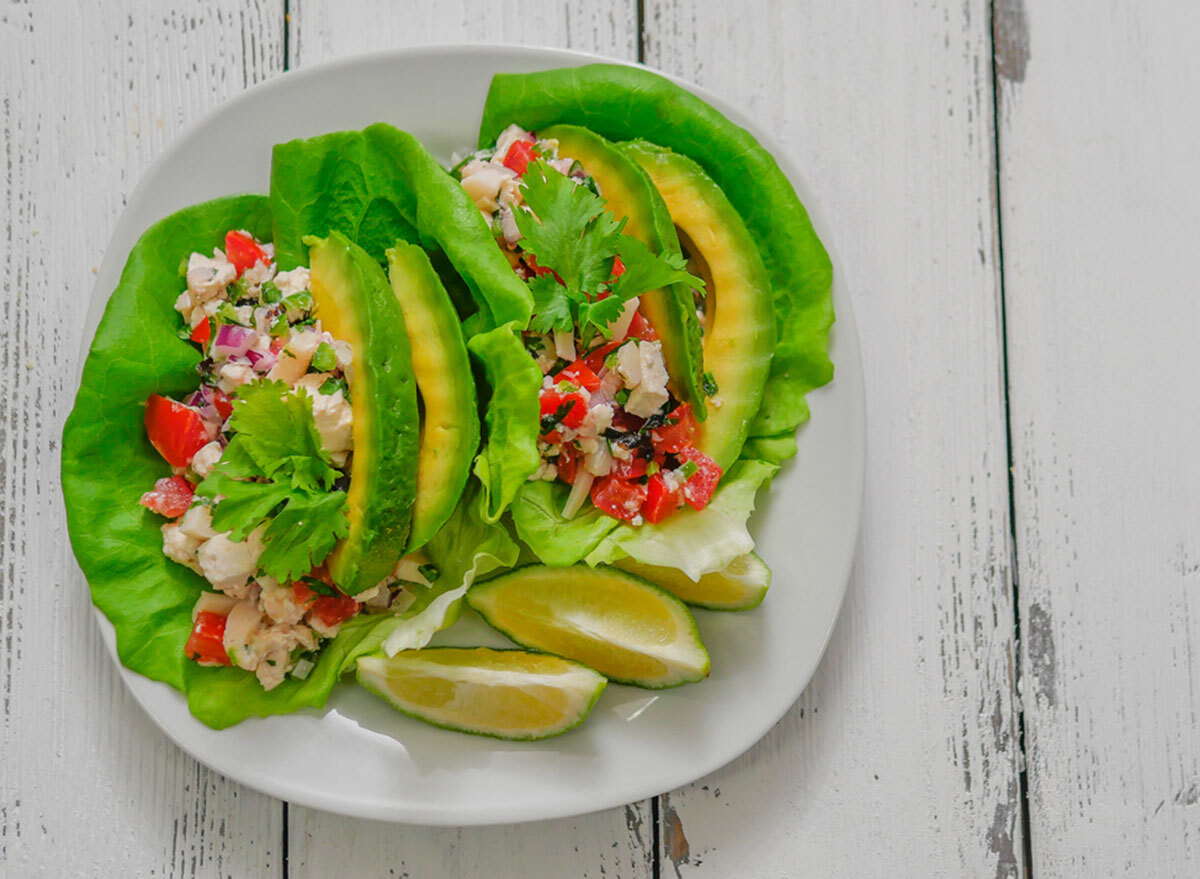 vegan ceviche lettuce cups