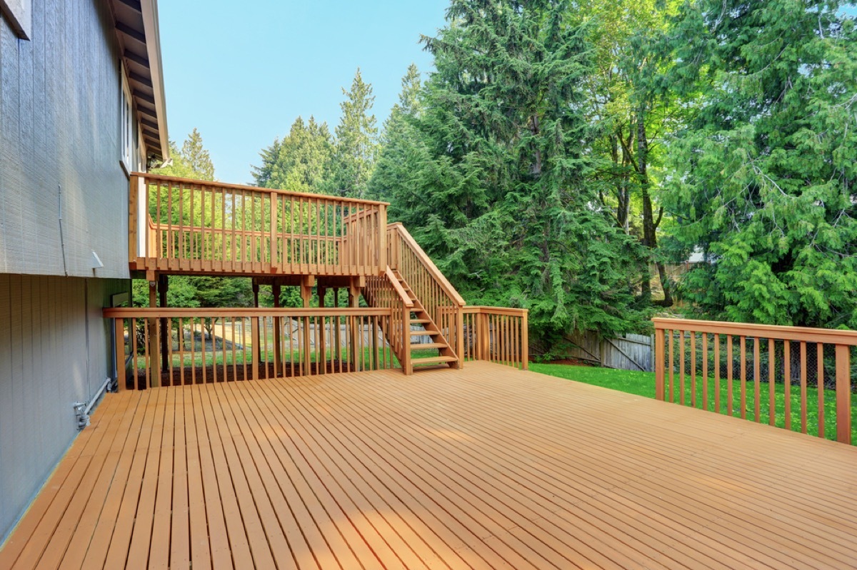 wooden deck, increase home value