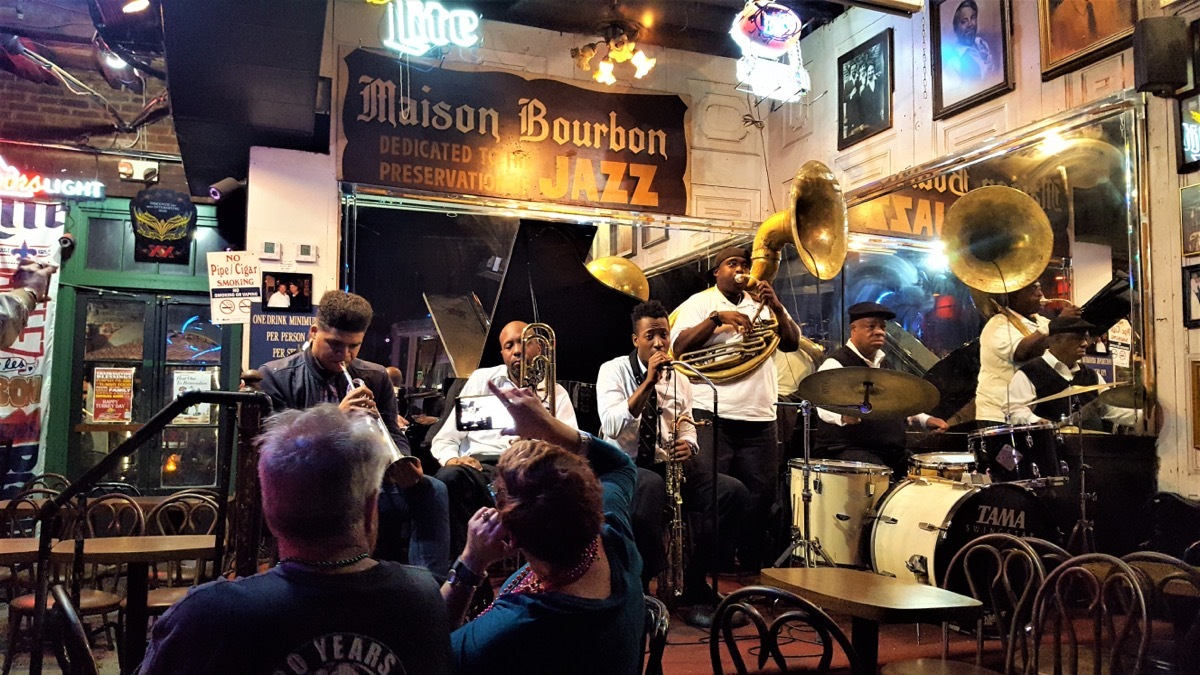 Jazz Band on Bourbon Street in New Orleans