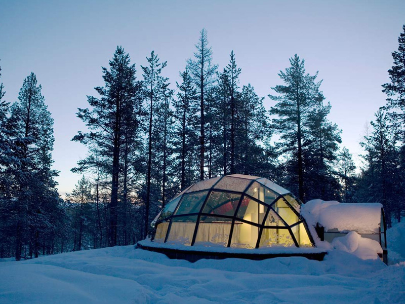 1) Hotel Kakslauttanen, Finland. 2