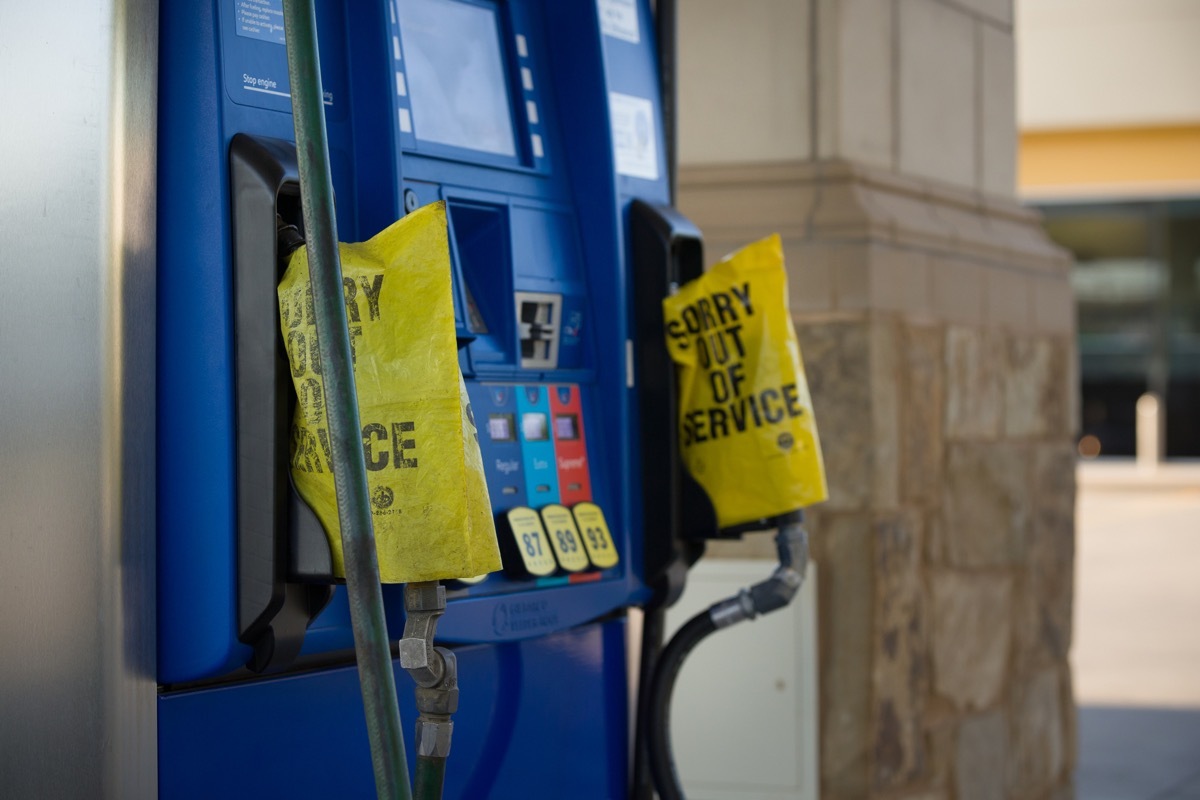 an out-of-service gas pump