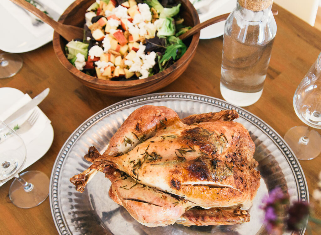 Roast chicken dinner salad