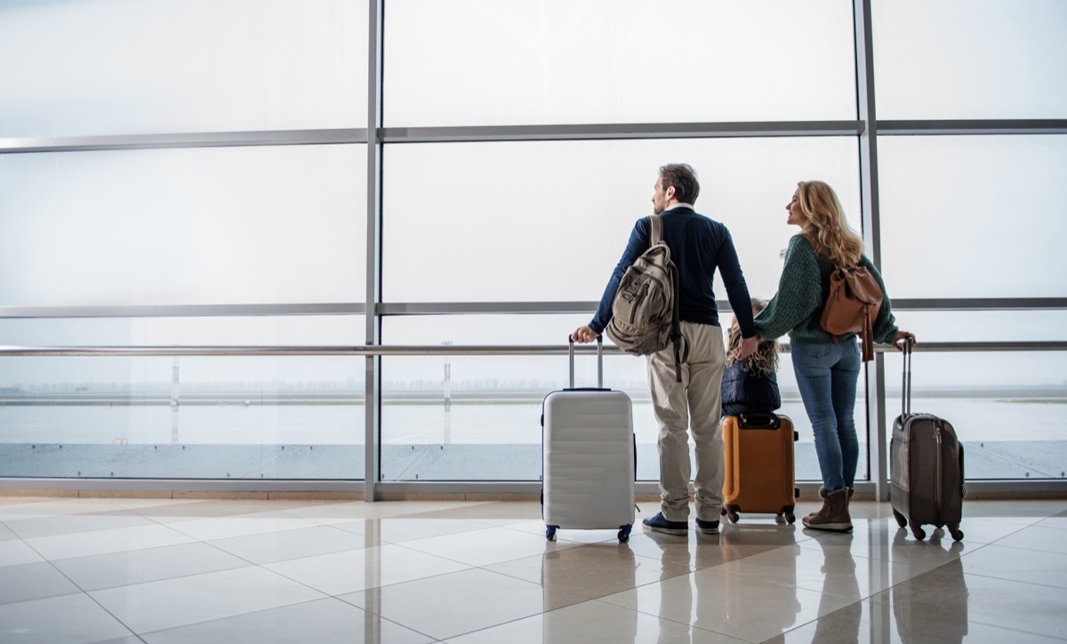 a couple at the airport